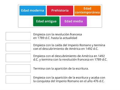 Las etapas de la historia