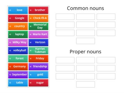 Common & Proper Noun Sort