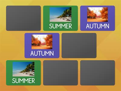 Seasons Memory Game