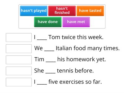 PRESENT PERFECT SIMPLE 2