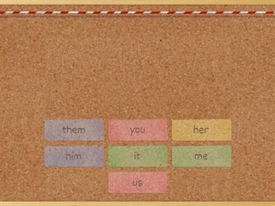 Abridge Academy Object pronouns matching activity