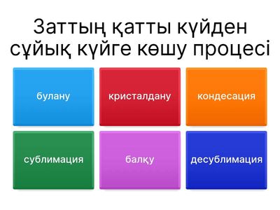  Заттың агрегаттық күйі /7cынып/