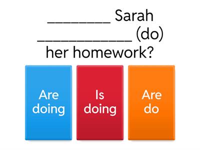 Present Continuous - questions