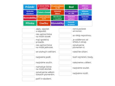 Matematické pojmy- opakování