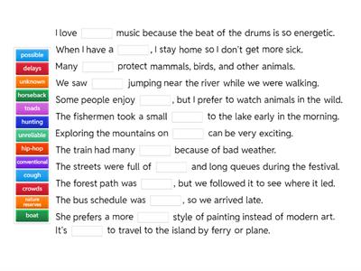 VOCABULARY UNITS 6-9 