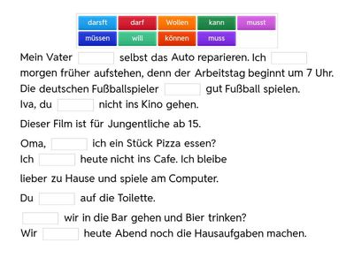 Übung Modalverben A1