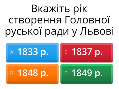 Національний рух у період Європейської революції 1848 – 1849 рр. 
