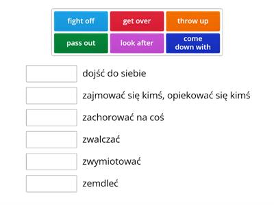 Phrasal verbs. 11 - Zdrowie