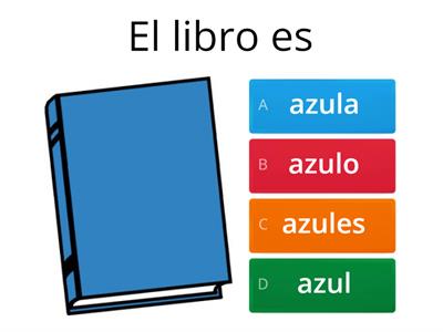 Noun-Adjective agreement (colors and la sala de clase)