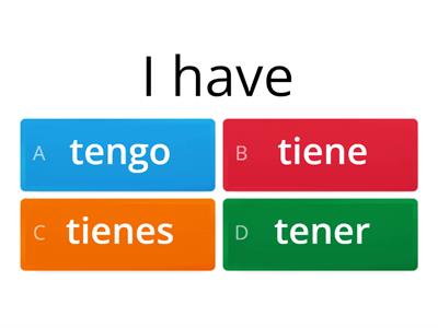 Tener conjugation practise