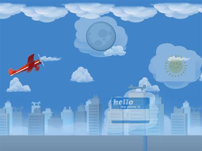 airplane greetings game