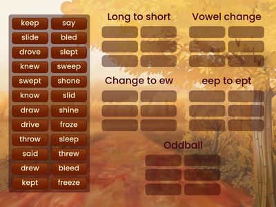 Green 6 Unusual Past Tense Words