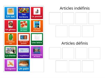 Les articles indéfinis et définis