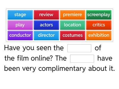 Gold B2 First Unit 6 Vocab Arts