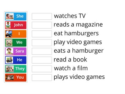 3rd person singular (present simple)