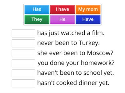 Present Perfect (match)