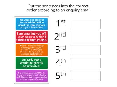 Enquiry Email Structure 1