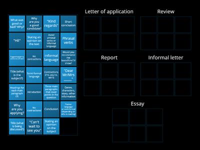 FCE - Writing elements