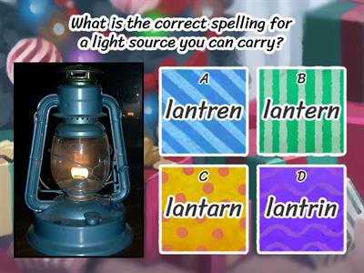 Grade 4 - Christmas vocabulary spelling