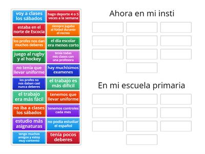 Mi escuela primaria o mi insti