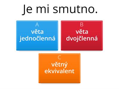 Věta dvojčlenná a jednočlenná, větný ekvivalent