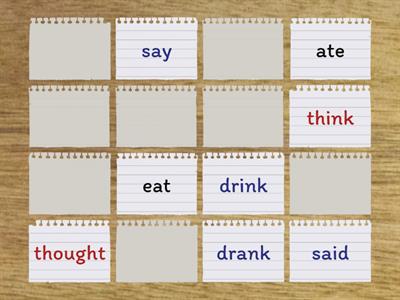 Past tense - Irregular verbs