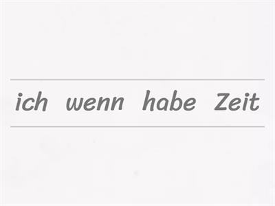 A2 Wenn-Sätze fertig schreiben