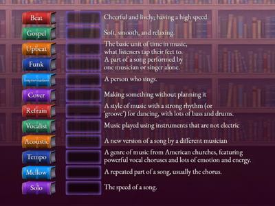 Song Vocabulary - EC I4 U6B