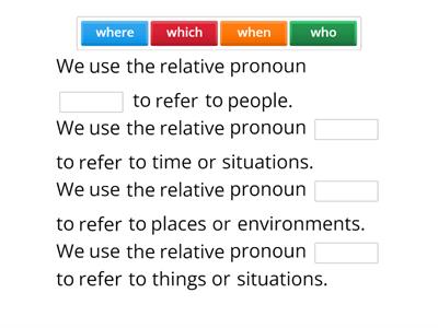 Relative pronouns