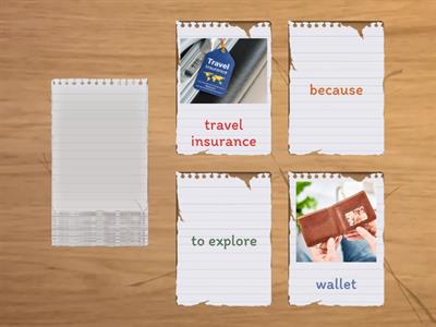 Create a sentence - travel edition pre-intermediate