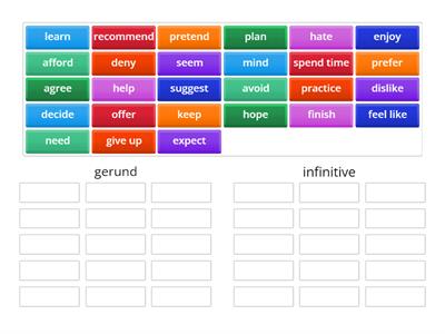 Infinitives & gerunds