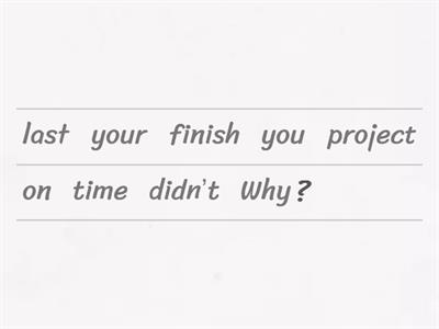 Past Simple questions-Wh...did/didn't it/you/your...?