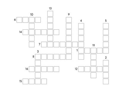 Palavras cruzadas  - 1º ano