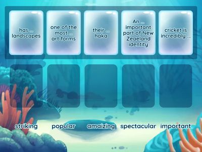 Дополните предложения прилагательными из текста.