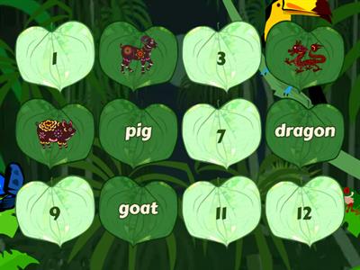 Chinese Astrology Symbols - Matching Pairs 2