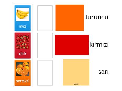 renk meyve eşleştirmesi