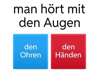man aufgaben mit dativ