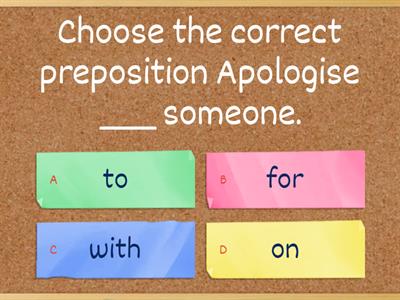 VERB+PREPOSITION QUIZ B1