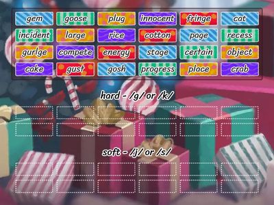 hard and soft g or c