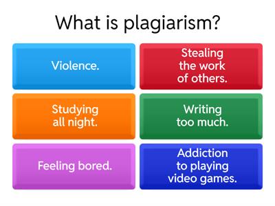 Quiz on Referencing and Plagiarism