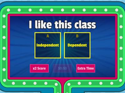 Independent and Dependent Clauses 1