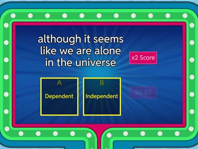 Independent vs. Dependent Clauses