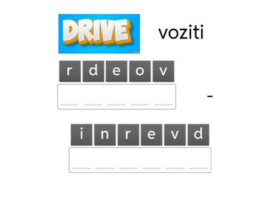 Irregular verbs, Crossword 3 (Serbian translation)