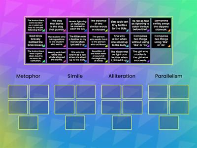 LLATLW 2.1 Metaphor, Simile, Alliteration, Parallelism