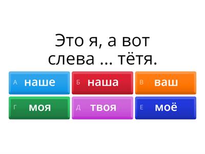 Притяжательные местоимения.