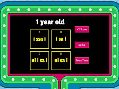 Y9 counting age (15 questions)