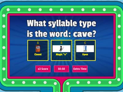 Syllable Types Open, Close, Magic "e" Practice