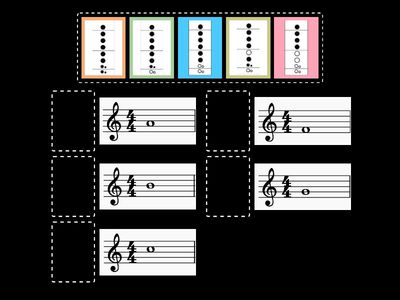 2. 中音直笛-low F to C 指法與音配對
