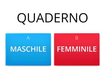 NOMI MASCHILI E FEMMINILI