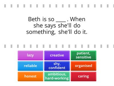 Personal characteristics 